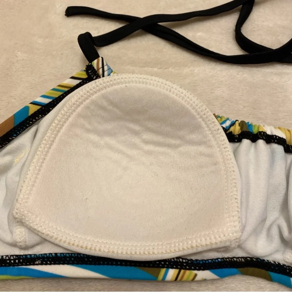 a.n.a Multicolor Striped Bikini Top